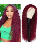 VCkiss Burgundy Deep Wave Lace Front Human Hair Wig 99j 13x4 HD Lace Frontal 160% Density for Black Women - Wet & Wavy Red Curly Hair, Pre-Plucked Brazilian Virgin Hair - Buy Online on GoSupps.com
