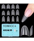 TOMICCA Short Almond Nail Tips - 360pcs Full Matte Half Cover Nails for Acrylic & Gel Extensions | DIY Nail Art Kits | 12 Sizes with Box - Buy Online on GoSupps.com