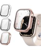  3Pack Tensea for Apple Watch Screen Protector Case Series 8 7 41mm iWatch Protective Face Cover Tempered Glass Film Hard PC Bumper for Women Men Ultra-Thin Guard (41 mm Clear/Silver/Rose Gold) Clear/Silver/Rose Gold for 41mm Only - Buy Online on GoSupps.com