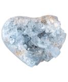 Natural Celestite Heart Shaped Healing Crystal Cluster - 1pc, 320-450g - Romantic Gift, Home Decor - Reiki Gemstone Specimen - Buy Online on GoSupps.com