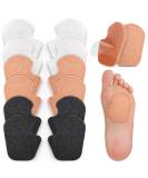 12-Pack Self-Adhesive Wool Felt Ball of Foot Cushions - Gel Metatarsal Pads for Pain Relief & Support Non-Slip Insoles for Men & Women (Black Beige White - Buy Online on GoSupps.com