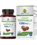 Brieofood Organic Triphala 1500mg - 45 Servings - Vegetarian & Gluten Free - 90 Tablets - Buy Online on GoSupps.com