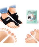 Tech Therapeutics Hallux Valgus Correction Kit - Day & Night Support with Flexible & Rigid Straps Neoprene Rails Silicone Toe Separators & Dilators for Bunion Relief - Buy Online on GoSupps.com