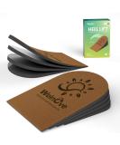 Welnove 4-Layer 1 Inch Adjustable Shoe Heel Lift Inserts for Plantar Fasciitis & Leg Length Discrepancy - Brown, Large (1 Pair) - Buy Online on GoSupps.com