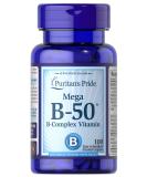 Puritan's Pride Vitamin B-50 Complex 100 Count Caplets - Buy Online on GoSupps.com