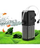 AQQA Aquarium Filter Adjustable 600L/H Aquarium Sponge Filter 6W Quiet Aquarium Filter Pump for Small Tank up to 200L - Buy Online on GoSupps.com