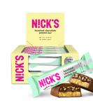 Nicks low carb protein bar hazelnut |15g protein |209 calories |Keto protein bar Nougat chocolate snacks without added sugar gluten -free (12 protein bars x 50g) Hazelnut Chocolate 12 pieces (1 Pack) - Buy Online on GoSupps.com