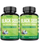 Organic Black Seed Oil Capsules 500mg - 2 Packs, 4 Months Supply | 4% Thymoquinone, Vitamin E & Omega 3 6 9 | Immune System & Joint Health Support - Buy Online on GoSupps.com