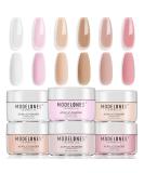 Shop Modelones Acrylic Powder - 6 Colors Transparent Jelly Nude Nail Art - Milky White & Pink - Perfect for 3D Carving & French Extensions - Ideal Gifts for Women - Buy Online on GoSupps.com