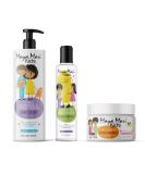 Kids Curly Hair Gift Set | 2-in-1 Shampoo & Conditioner Curl Cream Tear-Free Detangler | Sulfate-Free for Healthy Curls - Buy Online on GoSupps.com