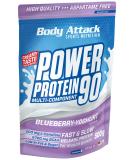 Body Attack Power Protein 90 - Blueberry Yoghurt 500g | Multi-Component Protein Powder with BCAA Vitamins & L-Carnitine | Extra Creamy Protein Shake | Made in Germany - Buy Online on GoSupps.com