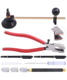 Tanstic 5Pcs 40cm Adjustable Circular Glass Cutter Set with Suction Cup for Precision Glass Cutting - Buy Online on GoSupps.com