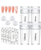 BUDOCI Easy French Manicure Stamp Kit 4pcs Nail Art Jelly Stamper with Scrapers Set & 4 Replaces Silicone Head for Stamping French Nail Tip Home DIY Nail Salon 8 Piece Set - Buy Online on GoSupps.com