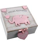 Oaktree Gifts Baby Girl Vintage Style Wooden Memories Keepsake Box - Buy Online on GoSupps.com
