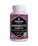 Mary Thistle Complex with Artichoke & Dandelion | 250 mg Vegan Capsules | 80% Silymarin | Natural Nutritional Supplements | Made in Germany - Buy Online on GoSupps.com