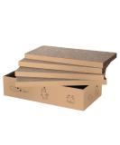 4-Pack Reversible Cat Scratch Pad | Durable Recyclable Cardboard | Rest, Grind Claws & Play | Cat Scratcher Box - Buy Online on GoSupps.com