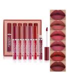 Mimore Lipstick 6pcs/set Matte Liquid Lipstick Lip Gloss Kit Long Lasting Waterproof Lip Stick Cosmetics Liquid Lipstick Gift Kit black - Buy Online on GoSupps.com