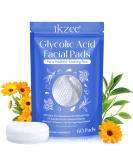 Glycolic Acid Peel Pads - 10% Glycolic & 2% Salicylic Acid Face & Body Cleansing Pads with Vitamins B3 C E Green Tea Calendula - 60 Count - Buy Online on GoSupps.com