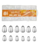 Short Nail Tips - 600PCS Half Matte Soft Gel Nail Tips Full Cover False Nails Tips Clear Acrylic Fake Nails Tips for Press On Nails Short 12 Size 600 PCS (600-Short-A) A Short - Buy Online on GoSupps.com