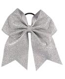 Glitter Cheer Bows - Softball Gifts for Girls & Women | Kenz Laurenz Strong Hair Ties (Silver) - Buy Online on GoSupps.com