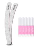 5pcs Nail Glues Extra Strong Quick Dry Adhesive For Natural or False Nails Art Tips Acrylic Gel to stick Diamonds Glitter Rhinestones transparent colour +2 Curved - Banana Nail Files - Buy Online on GoSupps.com
