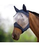 Buy Harrison Howard Caremaster Fly Mask Half Face - Ear Protection for Horses | Black/Silver Retro Extra Full Size - Buy Online on GoSupps.com
