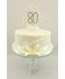 CAKE TOPPER PEARL BURST DECORATION SPRAY DIAMANTE 80th BIRTHDAY IVORY PEARLS - Buy Online on GoSupps.com