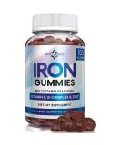 Iron Gummies with Vitamin C, B Complex, Biotin & Zinc - 100 Chewable Gummies for Adults - Buy Online on GoSupps.com