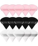 15-Piece Triangle Powder Puff Set for Flawless Makeup Application - Black, Pink, White - Buy Online on GoSupps.com