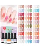SAVILAND Jelly Gel Nail Polish Set - 30 Translucent Colors | Sheer Matte & Glossy Effects | Perfect for Nail Salons & DIY | Ideal Christmas & Holiday Gift - Buy Online on GoSupps.com
