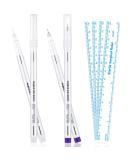 4-Piece Skin Marker Pen Set - White/Purple Microblading Accessories - Buy Online on GoSupps.com