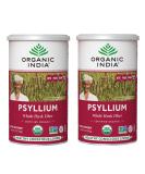 Organic India Psyllium Herbal Powder - Whole Husk Fiber 12 Oz Canister (Pack of 2) | Keto Friendly, Vegan, Gluten-Free, USDA Certified Organic - Buy Online on GoSupps.com