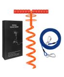 Sliridog 3m Dog Pile Anchor & Cable - Strongest Pet Safety Solution for Large Dogs (Up to 90kg) - Ideal for Courtyards Beaches & Camping - Sunset Chevron Design - Buy Online on GoSupps.com