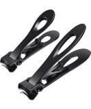 Mudder 2 Pieces Oversized Thick Nail Clippers for Toenails and Fingernails - Stainless Steel Wide Nail Cutter for Men, Adults - Black - Buy Online on GoSupps.com