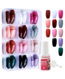 288PCS FANDAMEI Press on Nails: 12 Sets Medium Coffin Style False Ballerina Nails - 12 Solid Colors Glossy Tips for Women & Girls - DIY Nail Art with Nail Glue - Buy Online on GoSupps.com