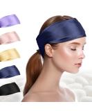 Silk Spa Headband for Face Washing & Hair Wrapping | Adjustable Ponytail Wrap for Women & Girls | 100% Mulberry Silk | Purple - Buy Online on GoSupps.com