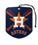 MLB Houston Astros Car Air Freshener 2 Pack - Black Ice Scent, Odor Eliminator - Shield Design - Buy Online on GoSupps.com