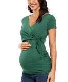 Love2Mi Women Maternity Long Sleeve V-Neck Breastfeeding Top - Cute Maternity Clothes - Hunterbr - Buy Online on GoSupps.com