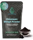 Organic Raw Shilajit Powder by Holistic Bin | Himalayan Wildcrafted Full Spectrum Extract | 100% Pure & Fillers-Free | Rich in Fulvic Acid and Trace Minerals (25 Servings) - Buy Online on GoSupps.com