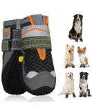 Slowton Dog Shoes - Breathable Paw Protection Boots with Non-Slip Sole & Reflective Velcro Fastener for Small Medium & Large Dogs - Size 3 (Width 5 cm) - 2 Pieces - Buy Online on GoSupps.com