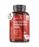 Glucosamine and Chondroitin High Strength 180 Capsules with Hyaluronic Acid MSM Vitamin C & Turmeric - Joint and Skin Supplements - 6-month Supply - Buy Online on GoSupps.com
