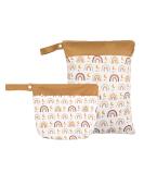 Buy Maeau Wetbag Set - 2 Reusable Fabric Diaper Bags (20x28cm & 30x40cm) - Waterproof Organizer for Baby Gym & Kindergarten - 24 Stylish Patterns - Buy Online on GoSupps.com