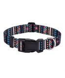 Mihqy Adjustable Soft Dog Collar - Bohemian Floral & Geometric Design for Small Medium & Large Dogs | Comfort Fit (Black Bohemia XS 20-30 cm) - Buy Online on GoSupps.com