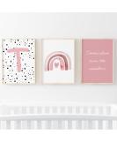Pompom Prints Set of 3 - Rainbow Nursery Decor - Scandi Boho Style - Playroom Wall Art (8x10 Inch) - Buy Online on GoSupps.com