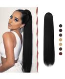 Shop Sofeiyan 60cm Black Ponytail Hair Extension - Natural Soft Synthetic Braid for Women - Long Straight Ponytail with Cord Strain - Buy Online on GoSupps.com