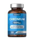 Chromium Picolinate 1000mcg | 180 Tablets | Supplement for Vegans & Vegetarians | Supports Normal Blood Sugar Levels | No Artificial Preservatives | by Horbaach - Buy Online on GoSupps.com