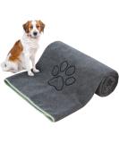 Buy Kinhwa Extra Absorbent Microfiber Dog Towel XXL 76x127cm - Quick-Drying Soft & Durable for Pets - Ideal for Dogs & Cats - Gray - Buy Online on GoSupps.com