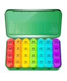 Doruimi 7-Day Tablet Box - Weekly Pill Organizer with Large Compartments & Easy Open Design for Kids & Seniors - Olive Green - Buy Online on GoSupps.com