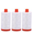 3-PACK - Aurifil 50WT - Natural White Solid - Mako Cotton Thread - 1422Yds EACH - MK50-2021 - Buy Online on GoSupps.com