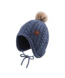 XIAOHAWANG Winter Baby Boys Hat Velvet Lining Toddler Kids Beanie Earflap Warm Baby Hats for Girls with Pompom 18-3 Years Jean Blue - Buy Online on GoSupps.com
